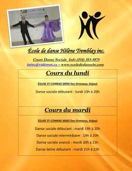 Plus de détails - École de Danse Hélène Tremblay