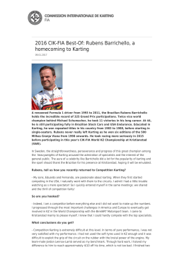 Rubens Barrichello, retour aux sources en Karting