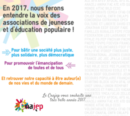 En 2017, nous ferons entendre la voix des associations de