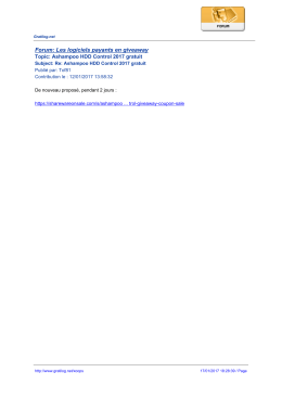 Forum: Les logiciels payants en giveaway