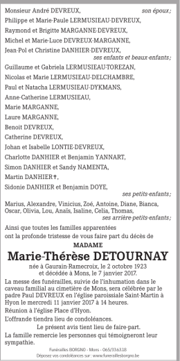 Marie-Thérèse deTOURNaY