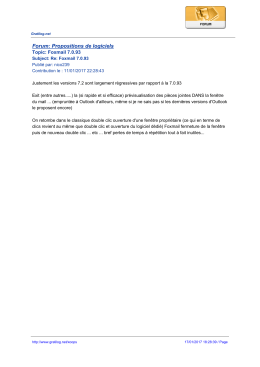 Forum: Propositions de logiciels