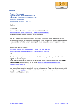 Forum: D&eacute;pannage