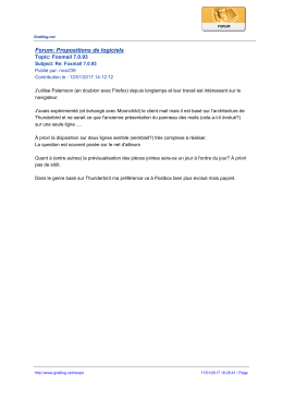 Forum: Propositions de logiciels