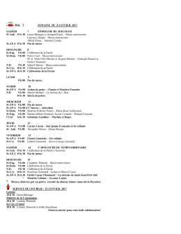 feuillet paroissial pdf / 8 janvier 2017 - l`eglise de saint-jean-port