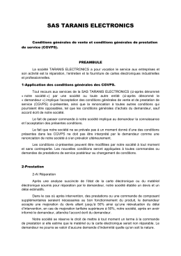 Conditions générales de vente