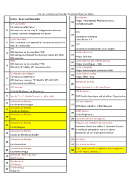 Liste des formations - Saint Joseph Machecoul