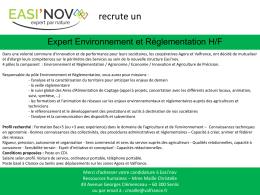 Expert Environnement et R&eacute;glementation H/F