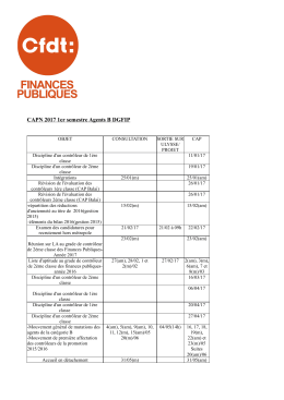 CAPN 2017 1er semestre Agents B DGFIP - CFDT