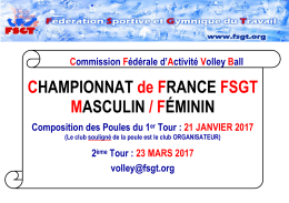 CHAMPIONNAT de FRANCE FSGT MASCULIN - Volley