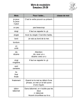 Mots de voc 25-26