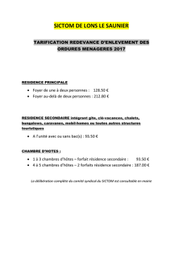 Tarification SICTOM 2017