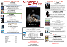 Programme Cinéma - Ville de Chantilly