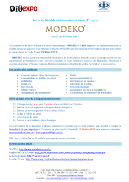 MODEKO - Salon du Meuble et d&eacute;coration &agrave; Izmir/Turquie