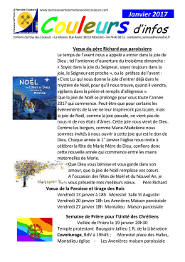 Feuille paroissiale de Janvier 2017
