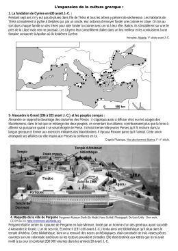 L`expansion de la culture grecque : 1. La fondation de Cyrène en
