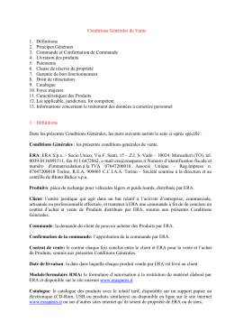 conditions generales - era