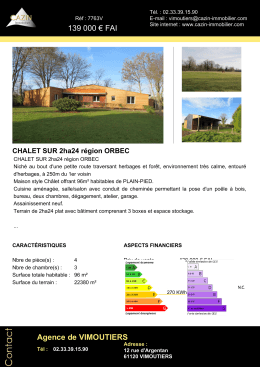 CHALET SUR 2ha24 région ORBEC