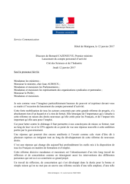12.01.2017 Discours de Bernard Cazeneuve