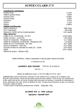 super culard 17 f - Alliance-ble