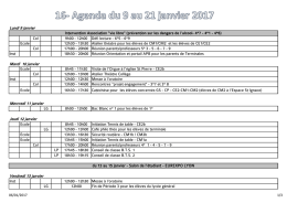 Lundi 9 janvier Col 9h00 - 12h00 D&eacute;fi lecture - 6&deg;5