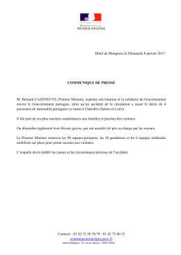 2017-01-18 Communiqu&eacute; de presse de M