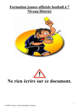 Ne rien écrire sur ce document. - Collège République 93000 Bobigny