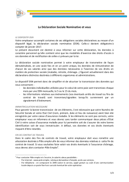 Fiche d`information pour les salari&eacute;s