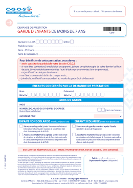 garde d`enfantsde moins de 7 ans