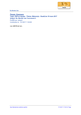 Forum: Concours - The Blender Clan