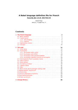 A Babel language definition file for French Contents