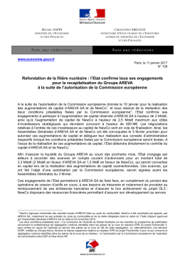 Refondation de la filière nucléaire : l`Etat confirme tous ses