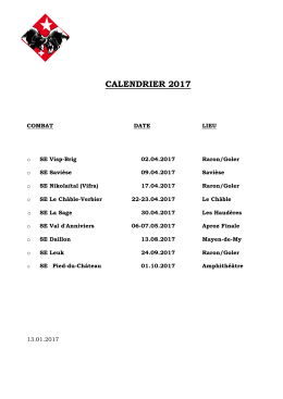 calendrier 2017