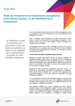 Visite du Président de la Commission européenne, Jean
