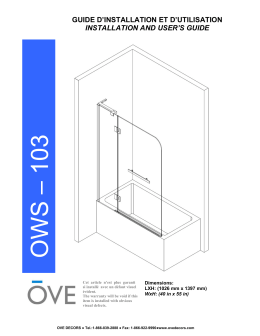 guide d`installation et d`utilisation installation and user`s guide