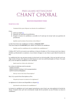 Questions fr&eacute;quemment pos&eacute;es - Fondation Bettencourt Schueller
