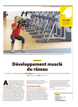 D&eacute;veloppement muscl&eacute; du r&eacute;seau