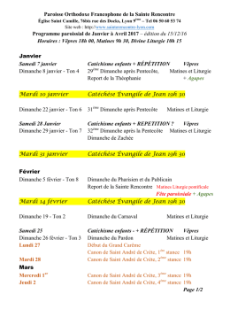 programme 2017 - Paroisse Sainte Rencontre