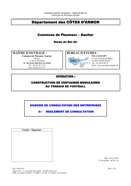 Règlement de consultation - La salle des marchés MEGALIS