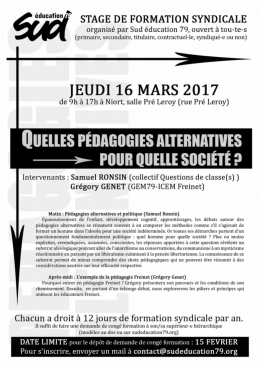 Stage pédagogies alternatives