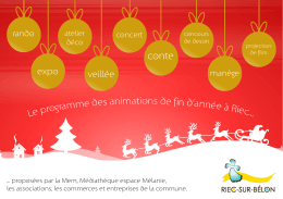 Le programme des animations de fin d`année à - Riec-sur