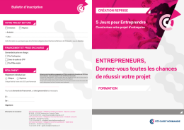 ENTREPRENEURS, Donnez-vous toutes les chances de réussir