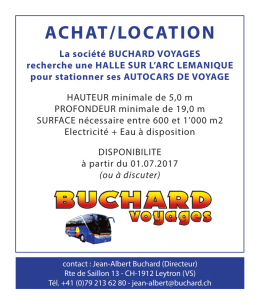 achat/location - Buchard Voyages