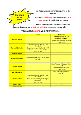 Stages chevaux galop 2