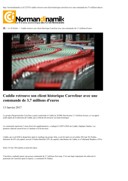 Caddie retrouve son client historique Carrefour