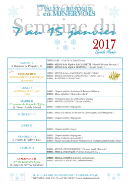 annonces de la semaine