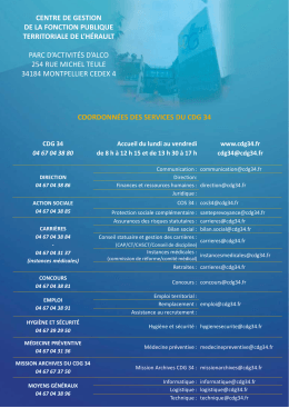 Annuaire des services du CDG 34