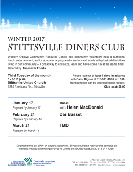 Winter 2017 Flyer - Western Ottawa Community Resource Centre