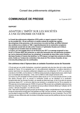 Adapter l`impôt sur les sociétés à une économie