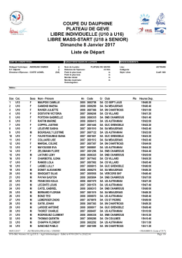 ListeDeparts -Course Gève 080117